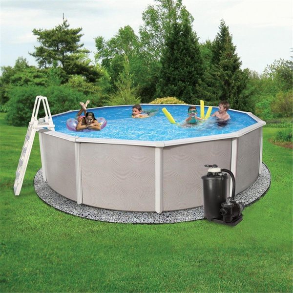 Blue Wave Products 18 ft. Barcelona Deluxe Round Pool Pack NB19768